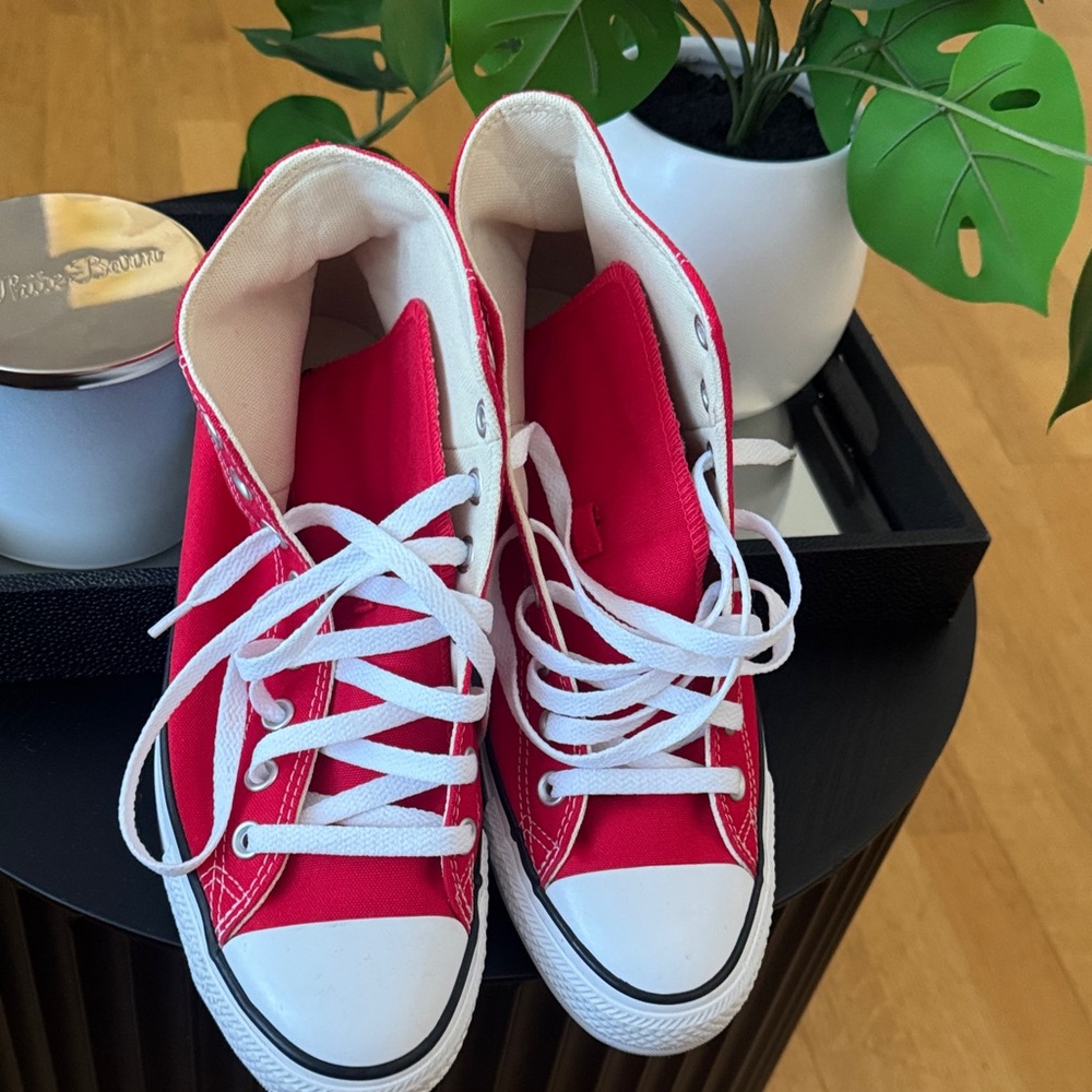 Converse Red Canvas High-Tops